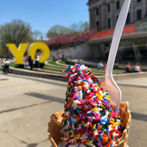 It&rsquo;s starting to feel like summer! Head over to our Plaza to enjoy a cone and sunshine like th