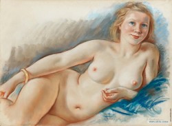 artbeautypaintings:  Reclining nude - Zinaida Serebriakova