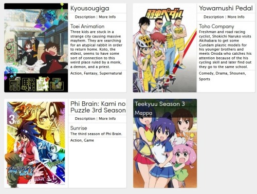 komeweenie:  Fall 2013 Anime 