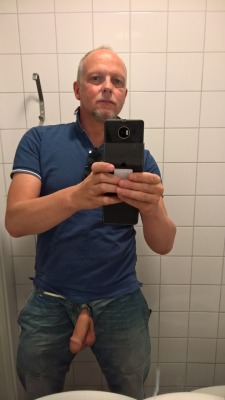 On Vacation. Visiting A Public Toilet. I Needed To Flash My Flacid And Erect Cock
