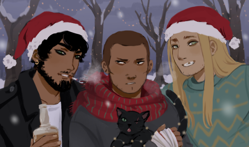 MERRY CHRISTMAS from some thugs n their kitty!! ⛄️ i&rsquo;m 2 days late rip