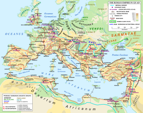 Roman Trade (Part I)Map: The Roman Empire in 125 ADGenerallyspeaking, as with earlier and contempora