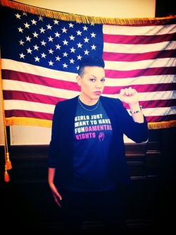 sramirezvillage: @therealsararamirez: Girls Just Want To Have FUN-damental rights! Support @TrueColorsFund &amp; @PPact! Get this great shirt! ✊🏽 