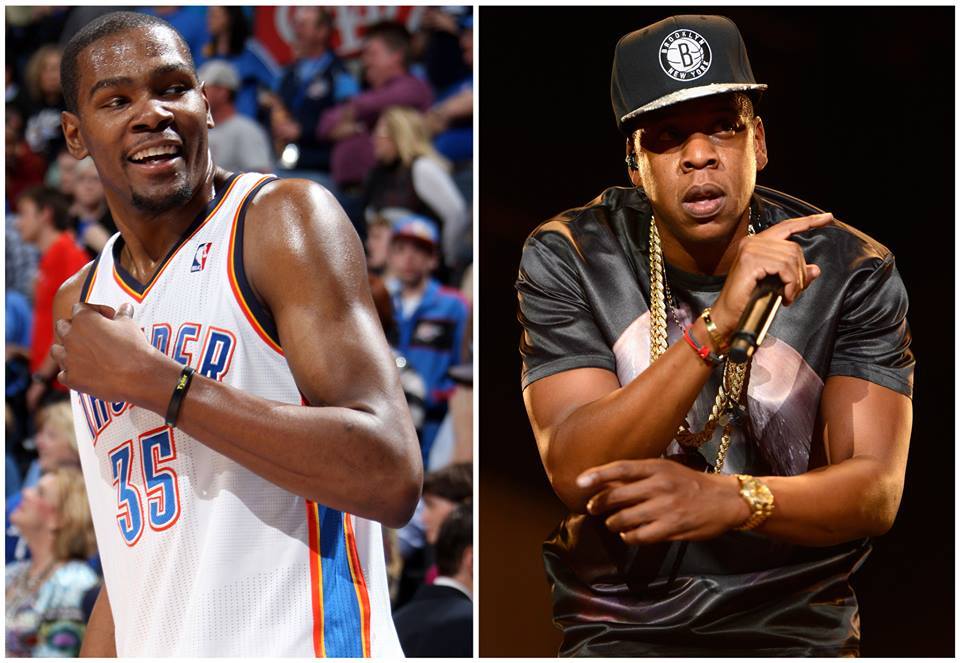 looks like jayz&rsquo;s roc nation sports agency has signed kevin durant. kd