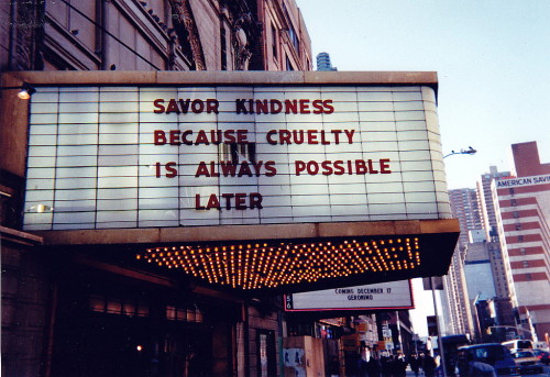 archivedeathdrive:Don Shewey, Jenny Holzer Marquees, 42nd Street, New York, 1993