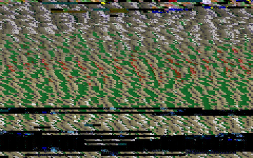yearoftheglitch:  Submission from Jesse Wagstaff  Macbook Pro Graphics Card Glitch Was going through an old website and came across a swf file that when viewed directly in the Chrome web browser caused my graphics card to glitch out and display a garbled