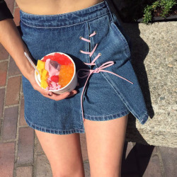 unif:  barb skort goes well with pinkberry 