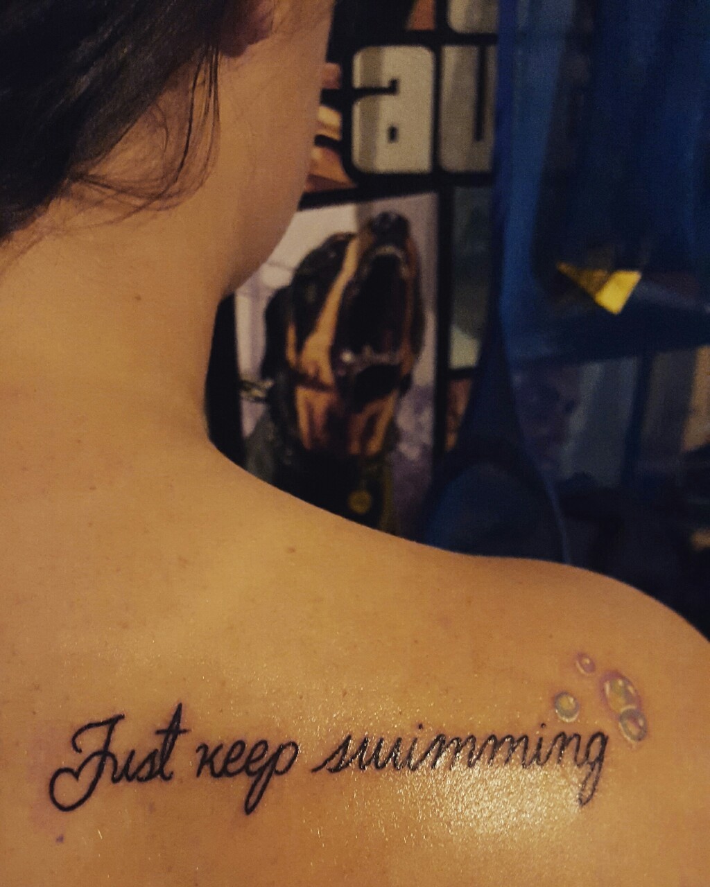 Just Keep Swimming  tattoo words download free scetch