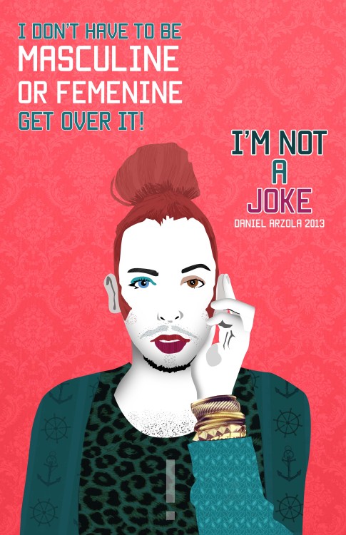  I’m Not a Joke (No Soy Tu Chiste) is a campaign spreading awareness for the LGBTI community through art and design, created by Daniel Arzola (@Arzola_d) in light of the recent violent acts against the sexually diverse community in Venezuela and the