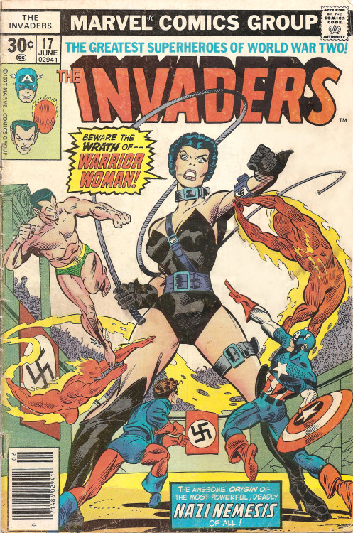 Invaders #17 Cover by Gil Kane, 1977