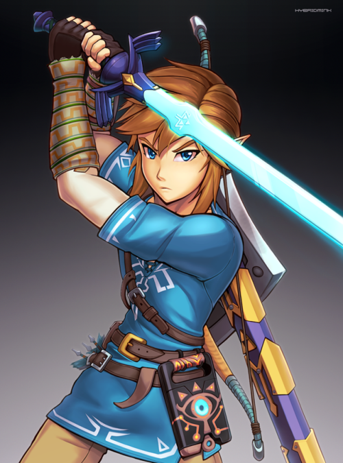 hybridmink:Leave it to Smash to finally get me to draw BotW Link. I love the changes they’ve made to