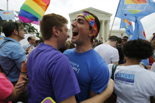 newshour:The Supreme Court declared Friday that same-sex couples have a right to marry anywhere in t