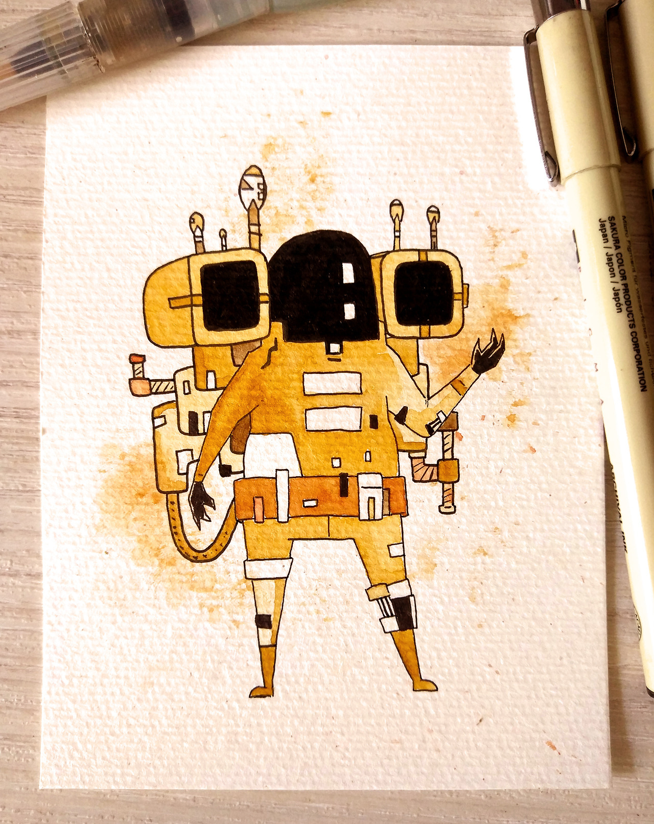 roh42: Inktober 25Engineer from “Risk of Rain”  Hey, if you would like to support