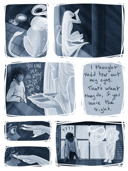 thecarvingwitch:charminglyantiquated:a morbid little comic about bansheesbeautiful 