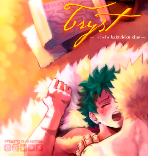 Preview of my art for Tryst, additional spicy booklet you can purchase with @abkdkzine​ ! (do not re