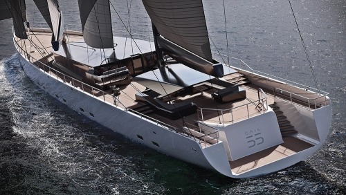 Iddes Yachts ‘ Sail 55,Penned by Iván Salas Jefferson,Sail 55 is a fully electric sailing superyacht