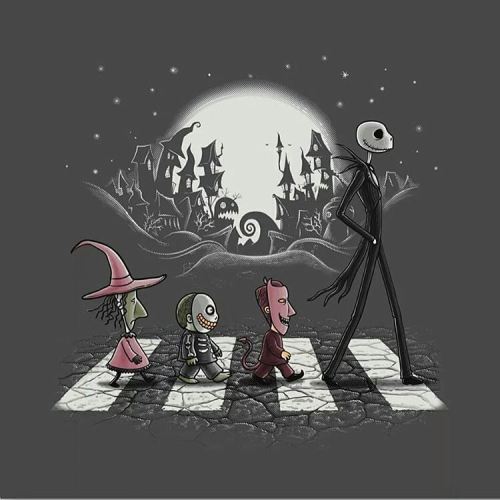 thaunattainable:  @Regrann from @teepublic  -  Halloween Road by https://www.teepublic.com/user/tonycenteno  #teepublic #nightmarebeforechristmas #abbeyroad #mashup #fanart #illustration #graphicdesign #movies #jackskellington #Regrann 