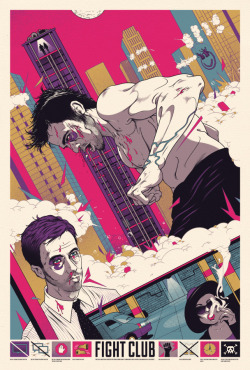 andrewarcher:  Fight Club - 24’ x 36’, 6 colour screenprint. Process and roughs/sketches at my facebook page. 