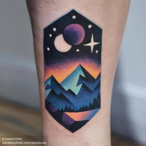 By David Côté, done in Montreal. http://ttoo.co/p/36135 calf;contemporary;davidcote;facebook;medium size;mountain;nature;twitter