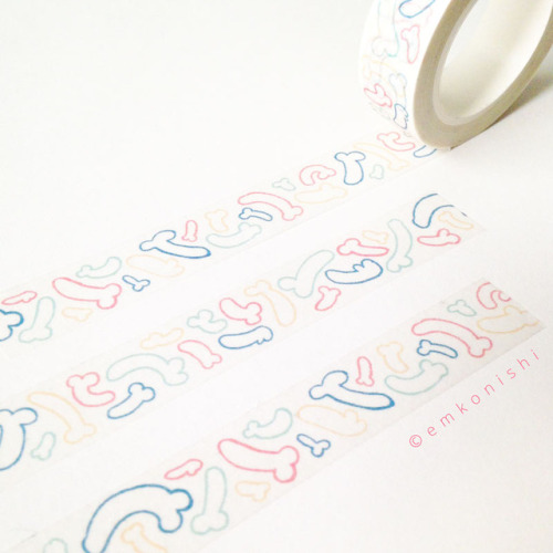 Peen washi tapes are now up in my store! They come in shojo and sprinkle patterns &lt;3 I made these