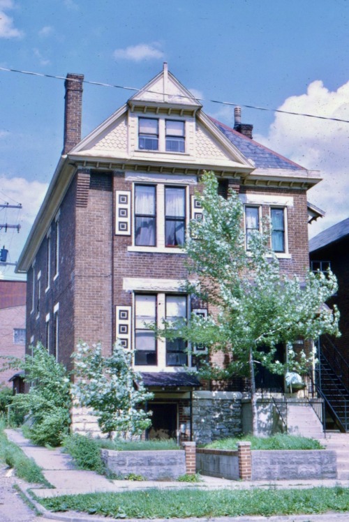 Houses in German Village, Columbus, Ohio, 1969.