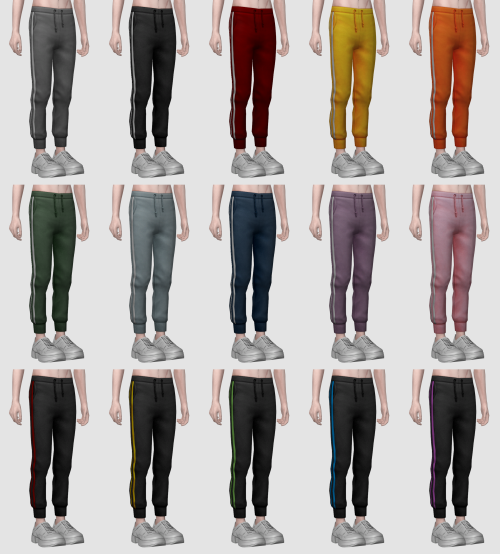Male Sport Pants- hq compatible- base game compatible- 15 swatches- male only- retexture of EA’s mes