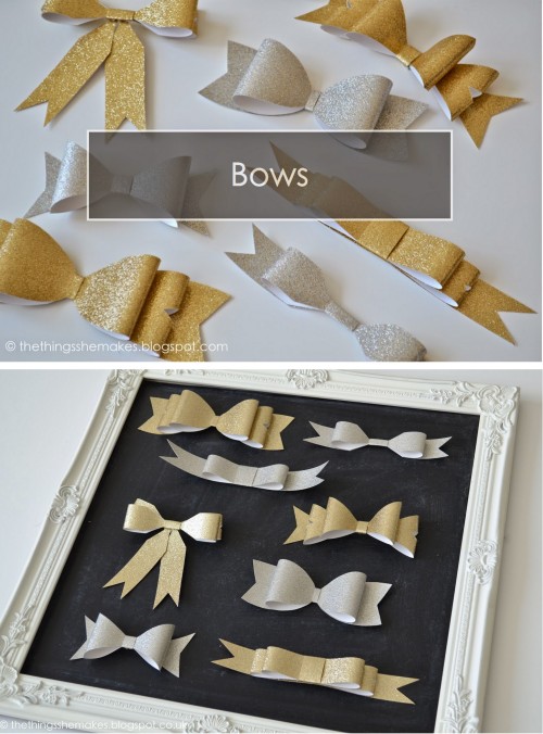 diychristmascrafts:DIY 4 Paper Bows with Templates from The Things She Makes. Excellent templates - 