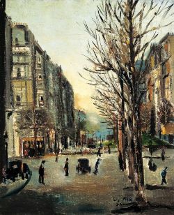 huariqueje:  Street , Paris    -    Fillipo de Pisis , 1926   Italian, 1896-1956    Oil on canvas 