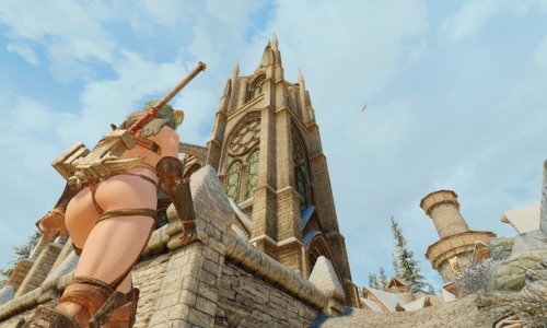 skyfukahire: Beyond Skyrim - BRUMA 02 ブルーマをぶらぶら、シロディールスタイルの防具を購入してみる。 グレートゲート跡地で、錬金素材を採取すべくやってきていたレニ