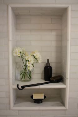 sweetestesthome:  shower niche with shelf.