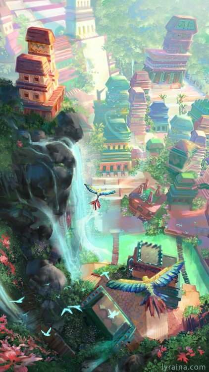lyraina:Magic Town - Aerial view! Finally declaring this one done