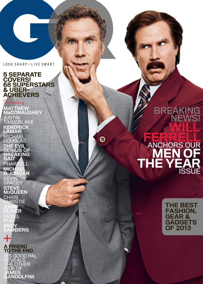 Congrats to Will Ferrell and Ron Burgundy for making the cover of GQ’s Men of the Year issue!