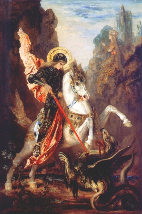 gustave-moreau:Saint George, 1890, Gustave Moreau