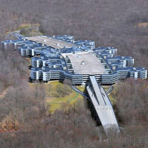 evilbuildingsblog:  The sinister HQ of Union Carbide, Danbury, Connecticut