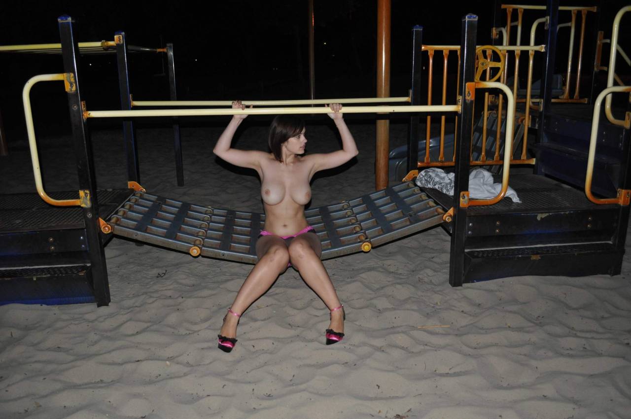 publicexposures:  Playground playfulness More from the same girl here More amateur