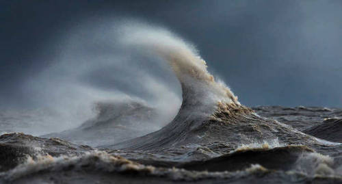 archatlas:  Liquid Mountains Dave Sandford   Recently, I have felt drawn to the lakes that are virtually in the backyard of my hometown of London, Ont., Canada. Specifically, the awe-inspiring Great Lakes. Lake Erie, the 4th largest of the Great Lakes