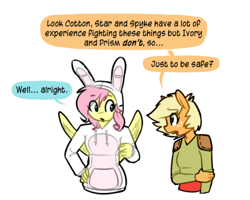 ultimareuniverse:Once upon a time, a young filly named Cottontail wanted to be a bear. It was…less than ideal. The End.AHHHH OMFG too cute~! X3 <3