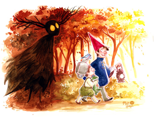 madidrawsthings:  It’s still technically Halloween where I’m at so it somewhat counts! But here’s the finished version of my Over the Garden Wall sketch. It got a bit squished in just bc I used up too much of my page space.  Anyways I hope you