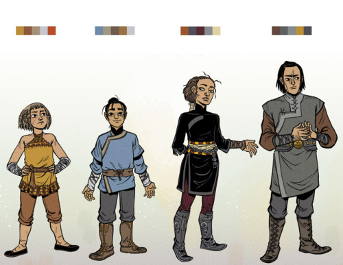 faitherinhicks:Colour character lineup for Nameless City book 1, colours by Jordie Bellaire. Height 