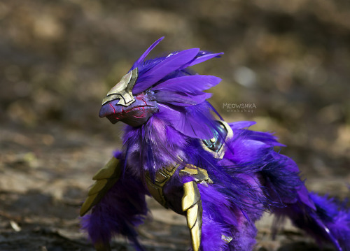 Voidtalon of the Dark Star art doll on nature.