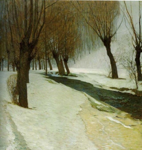 Winter in Preibach, Carl Moll