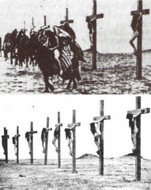 threatre–bizarre - 1915 - Armenian women being crucified...