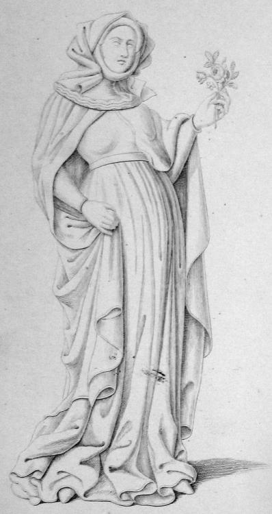 Illustration from a Tomb Statue of Anna von Hohenlohe in Baden-Württemberg, d. 1434
