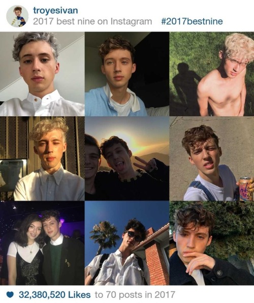 Troye’s 2017 best nine on Instagram