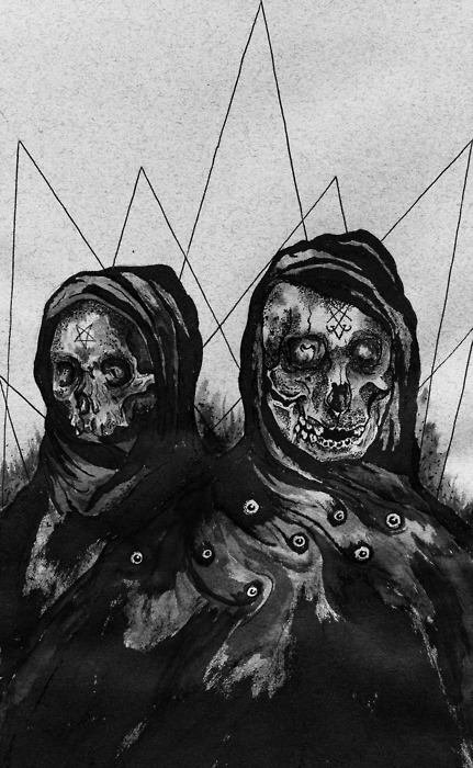 christhecreep:  pankurios-templeovarts:  Phantastic dark art - Bryan Proteau.   Oh yeah can’t tell a goth kid drew these haha  I want more tats.