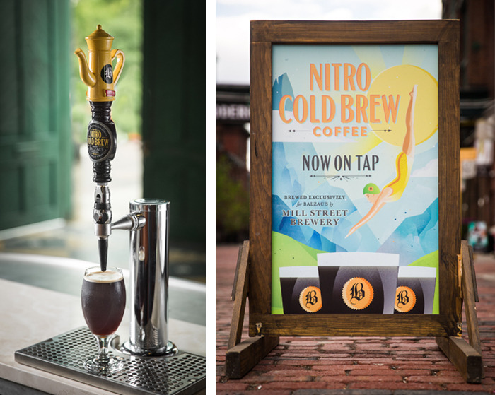 We were thrilled to work with Balzac’s Coffee Roasters on their new Nitro Cold Brew Coffee. The custom tap handle and vintage style poster were a treat to design.