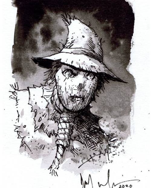 Scarecrow mini sketch. #dc #dccomics #batman #batmanvillains #scarecrow #scarecrowbatman #comicsketc