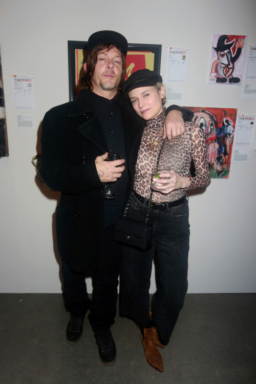 Norman Reedus and Diane Kruger attend the Coalition for the Homeless Artwalk Auction on Nov. 29, 201