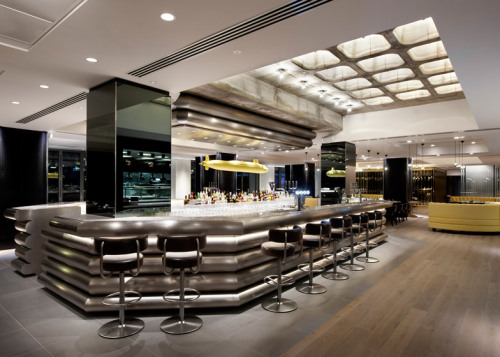 {Mondrian Hotel by Tom Dixon. Using a 1920s cruise liner as a visual reference for interiors for the