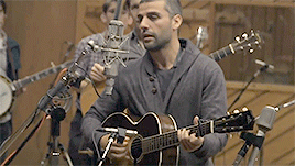 yorgoslanthimos:Get to know me meme: [2/5] Celebrity Crushes » Oscar Isaac playing guitar“I’ve never